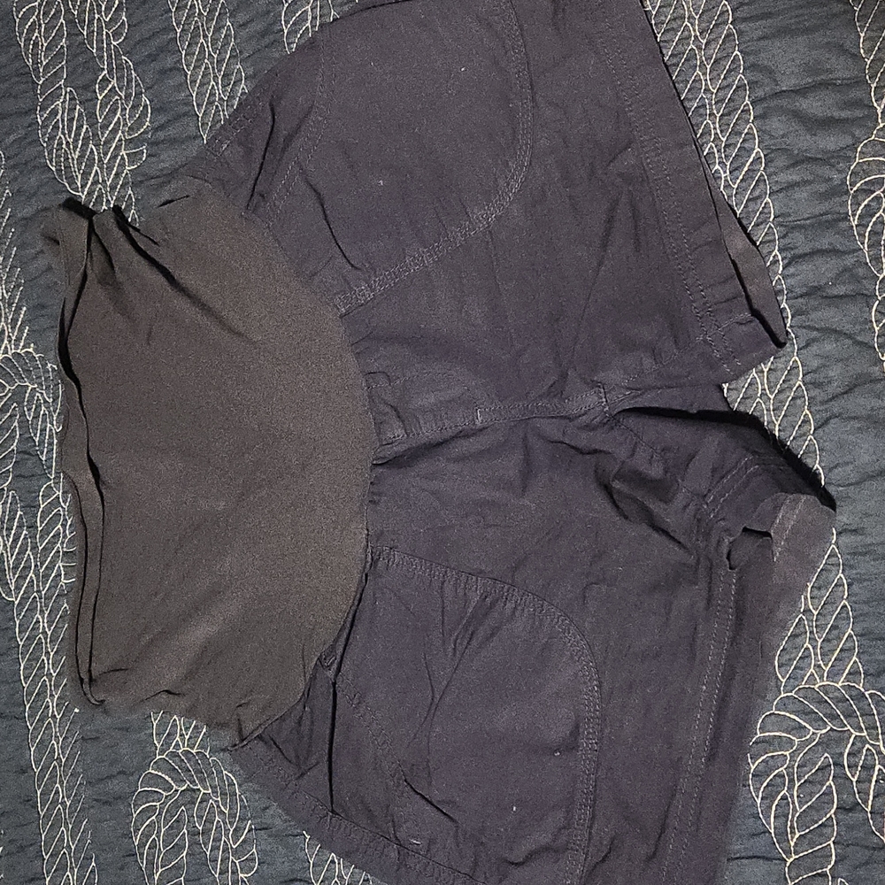 Navy blue maternity shorts